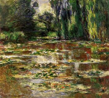 Claude Oscar Monet : The Bridge over the Water-Lily Pond II